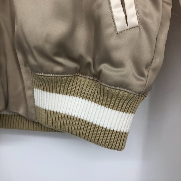 Maje Satin Bomber Jacket with Embroidered Floral Design - Picture 9 of 16